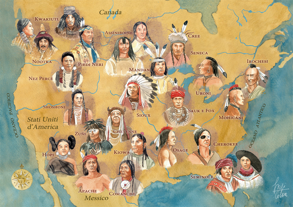 Mappa tribù Nativi, opera a fascicoli, edizioni HOBBY&WORK